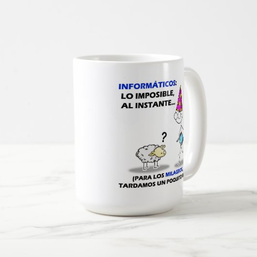 informatica : Niet mogelijk, al direct.... Koffiemok (Voorkant rechts)