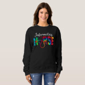 Informatica Nurse Squad Watercol Love Stethoscope Trui (Voorkant volledig)
