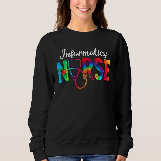 Informatica Nurse Squad Watercol Love Stethoscope Trui (Voorkant)