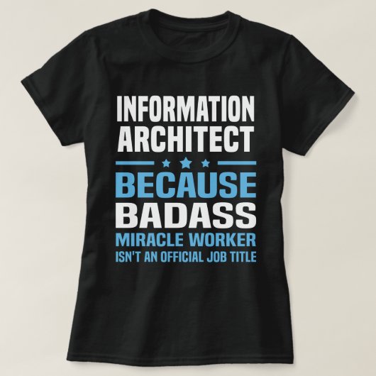 informatie-architect t-shirt (Design voorkant)