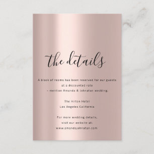 Informatie Behuizing Kaart Bruiloft Details Roos