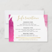 INFORMATIE BEHUIZING modern luxe verguld roze Bedankkaart (Voorkant)