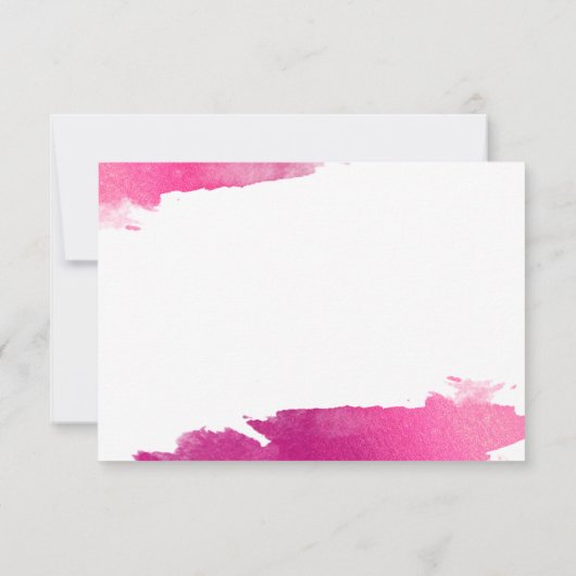 INFORMATIE BEHUIZING modern luxe verguld roze Bedankkaart (Achterkant)