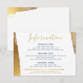 INFORMATIE BEHUIZING moderne luxe verguld goud bla Bedankkaart (Voorkant / Achterkant)