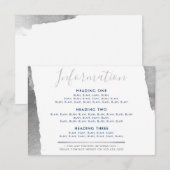 INFORMATIE BEHUIZING moderne luxe verguld zilver Bedankkaart (Voorkant / Achterkant)