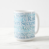 Informatie-beveiliging Word Cloud-Mok Koffiemok (Voorkant rechts)