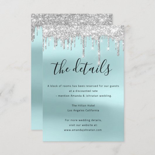 Informatie Bijgevoegde Kaart Trouwdetails (Voorkant / Achterkant)