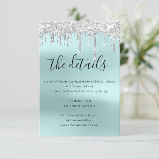 Informatie Bijgevoegde Kaart Trouwdetails (Staand voorkant)