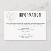 INFORMATIE-bijsluiter | Roos Goud Geometrisch Informatiekaartje (Voorkant)