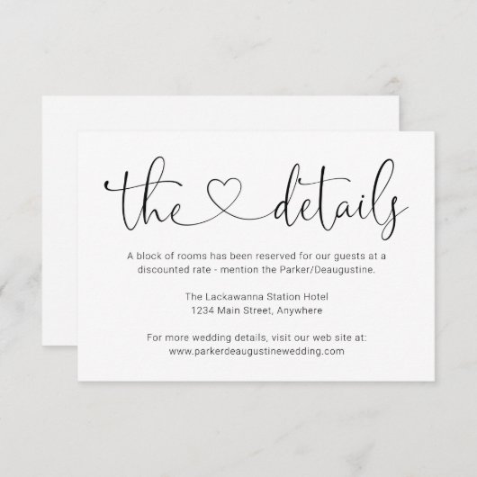 Informatie / Details Behuizing Kaart - Eenvoudig (Voorkant / Achterkant)