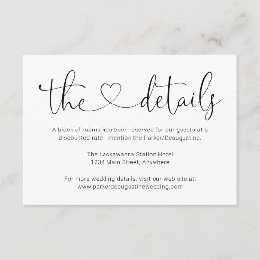 Informatie / Details Behuizing Kaart - Eenvoudig (Voorkant)