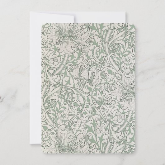 Informatie & Details Golden Lily Wedding Morris Kaart (Achterkant)