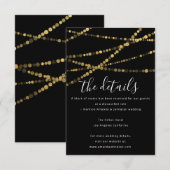 Informatie Enclosure Card Trouwdetails Goud Informatiekaartje (Voorkant / Achterkant)