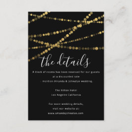 Informatie Enclosure Card Trouwdetails Goud Informatiekaartje