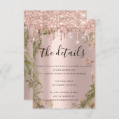 Informatie Enclosure Card Trouwdetails Krans Informatiekaartje (Voorkant / Achterkant)