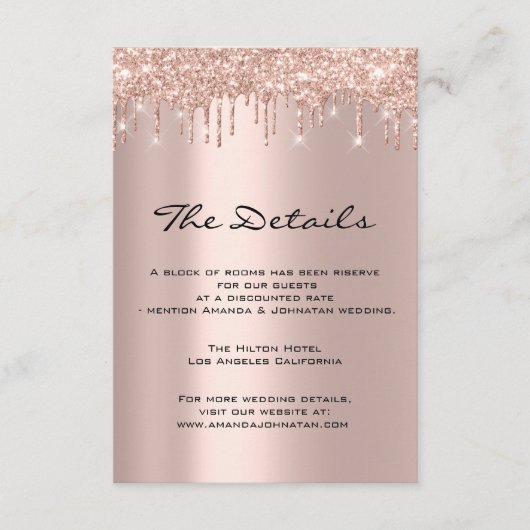 Informatie Enclosure Card Trouwdetails Navy Informatiekaartje (Voorkant)