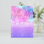 Informatie Enclosure Card Trouwdetails Pastels Informatiekaartje (Staand voorkant)