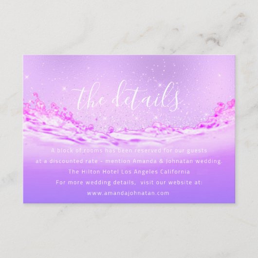 Informatie Enclosure Card Trouwdetails Tropic Informatiekaartje (Voorkant)