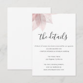 Informatie Enclosure Card Trouwdetails Wit Informatiekaartje (Voorkant / Achterkant)