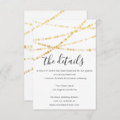 Informatie Enclosure Kaart Trouwdetails Goud (Voorkant / Achterkant)