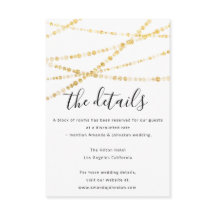 Informatie Enclosure Kaart Trouwdetails Goud