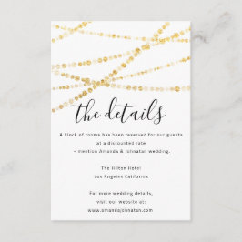 Informatie Enclosure Kaart Trouwdetails Goud