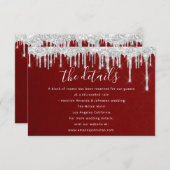 Informatie Enclosure Kaart Trouwdetails Rood (Voorkant / Achterkant)