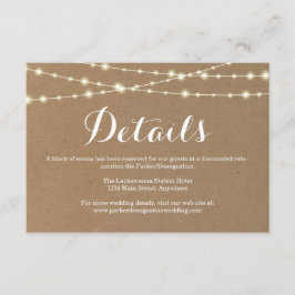 Informatie Enclosurekaart | Rustiek Kraft Informatiekaartje