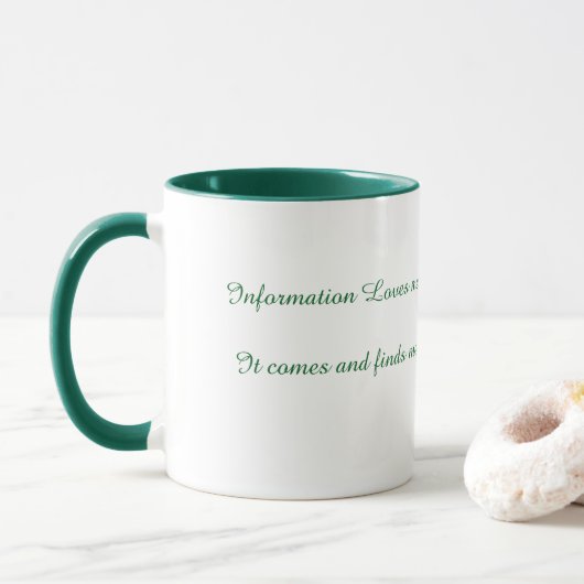 Informatie houdt van mij mok (Met donut)