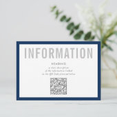 INFORMATIE INSERT moderne minimale QR-code marineb Kaart (Staand voorkant)