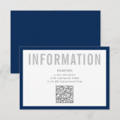 INFORMATIE INSERT moderne minimale QR-code marineb Kaart (Voorkant / Achterkant)