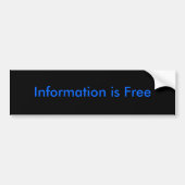 Informatie is gratis sticker (Voorkant)