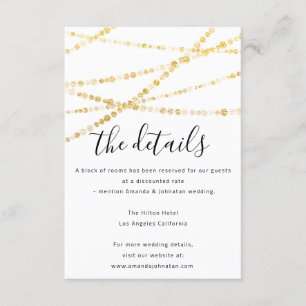 Informatie Kaart bruiloft details Gold