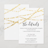 Informatie Kaart bruiloft details Gold (Voorkant / Achterkant)