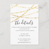 Informatie Kaart bruiloft details Gold (Voorkant)