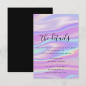 Informatie Kaart bruiloft Holographic (Voorkant / Achterkant)