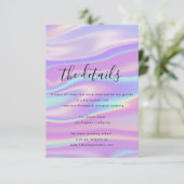 Informatie Kaart bruiloft Holographic (Staand voorkant)