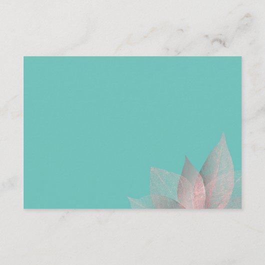 Informatie Kaart over bruiloft — wit (Achterkant)