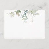 Informatie of andere, Elegante groene bruiloft Informatiekaartje (Achterkant)