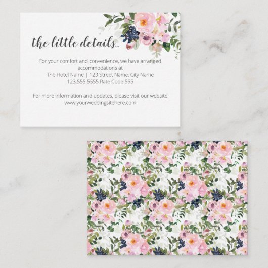 Informatie of kleine details informatiekaartje (Voorkant / Achterkant)