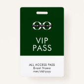 Informatie over Aangepaste Logo voor Groen VIP-toe Badge (Achterkant)