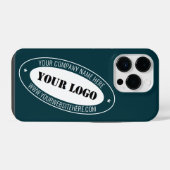 Informatie over aangepaste zakelijke Logo Uw kleur iPhone Hoesje (Achterkant horizontaal)