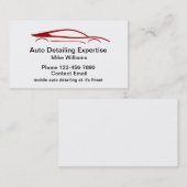 Informatie over auto's visitekaartje (Voorkant / Achterkant)