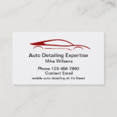 Informatie over auto's visitekaartje (Voorkant)