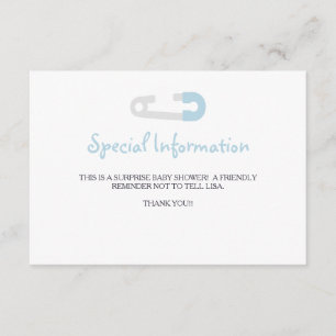 Informatie over babyblauwe pinguïn invoegen informatiekaartje