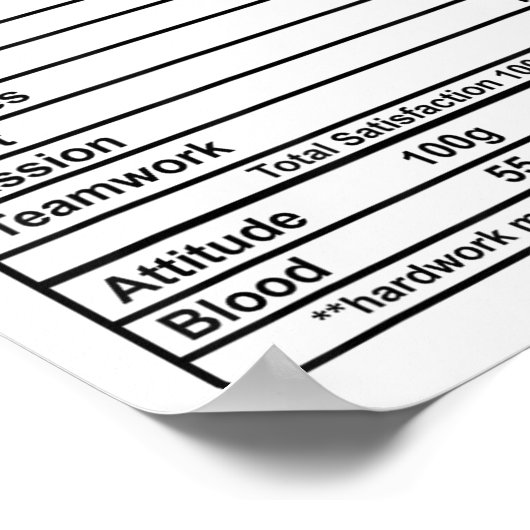 Informatie over Badminton Player en voedingsfactor Poster (Hoek)