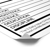 Informatie over Badminton Player en voedingsfactor Poster (Hoek)