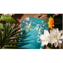 Informatie over blauwgroen Gold String Lights Wedd