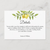 Informatie over Blossom Weddenschappen Informatiekaartje (Voorkant)