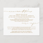 Informatie over bruiloft Geometrische Greenery Informatiekaartje (Achterkant)
